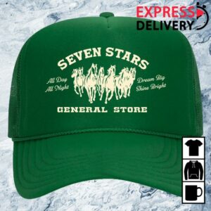 kenny Seven Stars General Store Merch Shop 7Sgs Printed Trucker Snapback Hat In Kelly Green kenny Seven Stars General Store Merch Shop 7Sgs Printed Trucker Snapback Hat In Kelly Green
