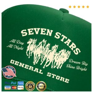 kenny Seven Stars General Store Merch Shop 7Sgs Printed Trucker Snapback Hat In Kelly Greene kenny Seven Stars General Store Merch Shop 7Sgs Printed Trucker Snapback Hat In Kelly Greene