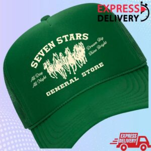 kenny Seven Stars General Store Merch Shop 7Sgs Printed Trucker Snapback Hat In Kelly Greens kenny Seven Stars General Store Merch Shop 7Sgs Printed Trucker Snapback Hat In Kelly Greens
