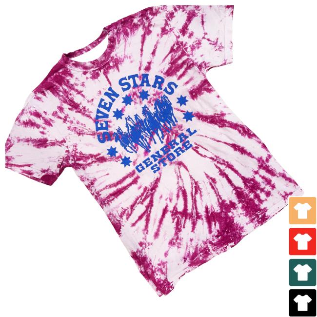 kenny Seven Stars General Store Merch Shop 7Sgs Tie Dye Logo Magenta Whirl Shirts kenny Seven Stars General Store Merch Shop 7Sgs Tie Dye Logo Magenta Whirl Shirts