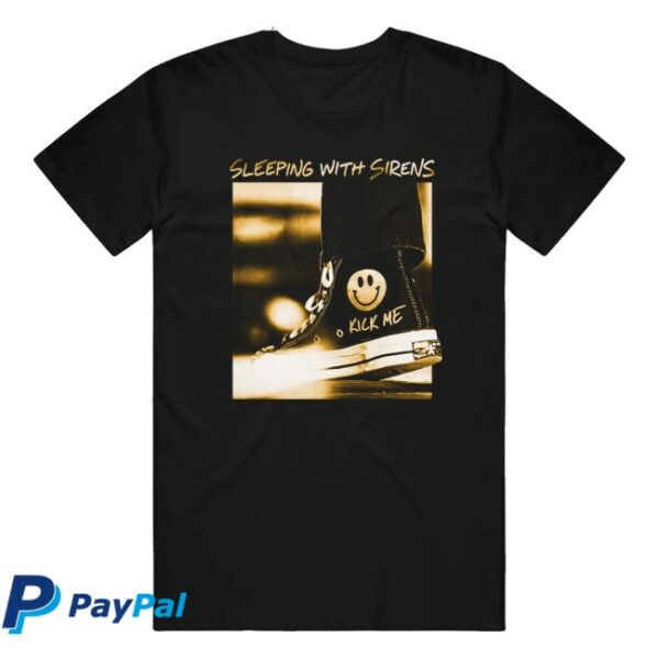 kenny Sleeping With Sirens Merch Store Kick Me Sneaker Black Shirt