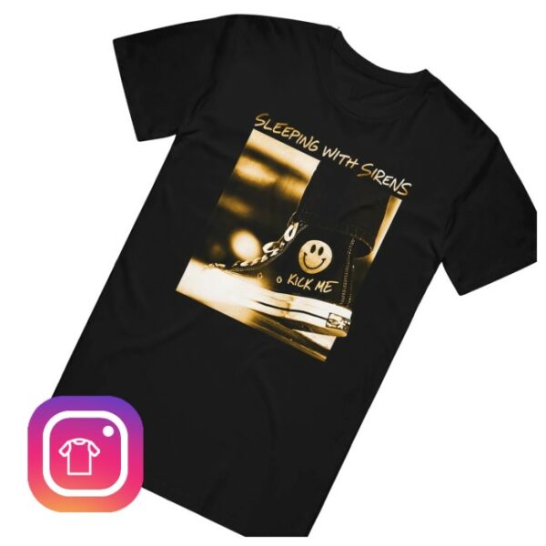 kenny Sleeping With Sirens Merch Store Kick Me Sneaker Black Shirtss