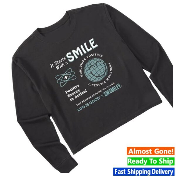kenny Smiley World Merch Shop Store Lig SWSmiley Starts With A Smile Long Sleeve Shirtw