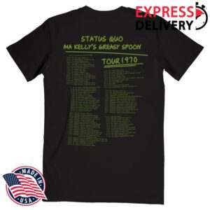 kenny Status Quo Merch Ma Kellys Greasy Spoon Anniversary Tour Tee