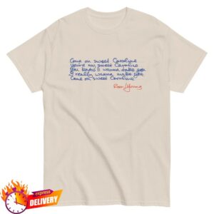 kenny Status Quo Merch Rossi Young Caroline Lyric Natural Tee