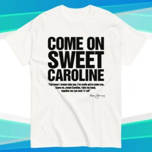 kenny Status Quo Merch Rossi Young Caroline Slogan Lyric White Tee