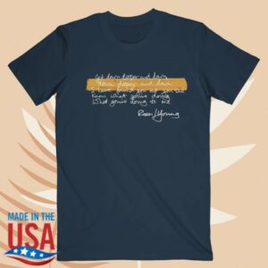 kenny Status Quo Merch Rossi Young Down Down Lyric Navy Tee