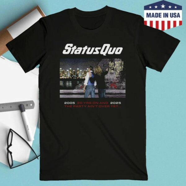 kenny Status Quo Merch The Party Aint Over Black Tour Tee