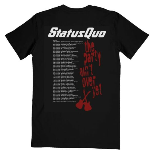kenny Status Quo Merch The Party Aint Over Black Tour Tee1