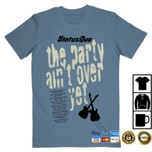 kenny Status Quo Merch The Party Aint Over Tracklisting Tee