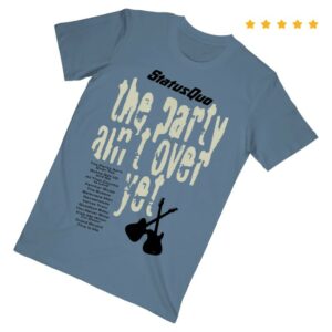kenny Status Quo Merch The Party Aint Over Tracklisting Tee1