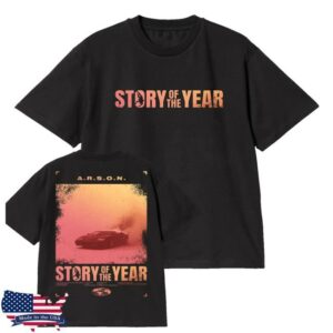 kenny Story Of The Year Merch Shop Store ARSON Album Black Shirt kenny Story Of The Year Merch Shop Store ARSON Album Black Shirt