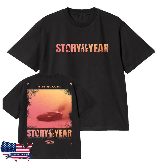 kenny Story Of The Year Merch Shop Store ARSON Album Black Shirt kenny Story Of The Year Merch Shop Store ARSON Album Black Shirt