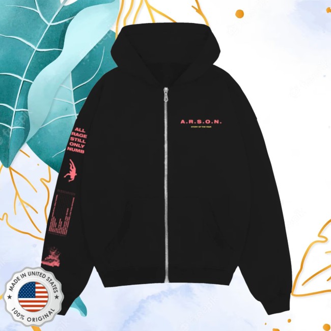 kenny Story Of The Year Merch Store ARSON Zip Up Hoodie kenny Story Of The Year Merch Store ARSON Zip Up Hoodie