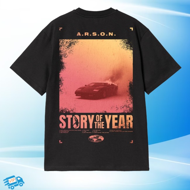 kenny Story Of The Year Merch Store AaRSON Album Black Tee kenny Story Of The Year Merch Store AaRSON Album Black Tee