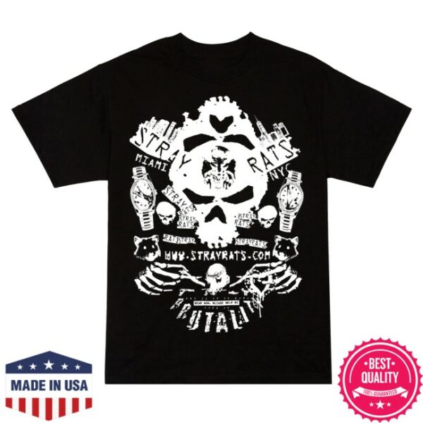 kenny Stray Rats Merch Brutality Tee Black