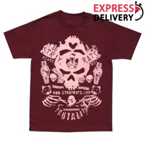 kenny Stray Rats Merch Brutality Tee Burgandy kenny Stray Rats Merch Brutality Tee Burgandy