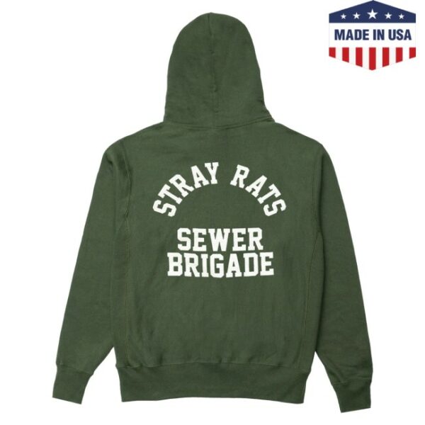 kenny Stray Rats Merch Sewer Brigade Hoodie Forest Green