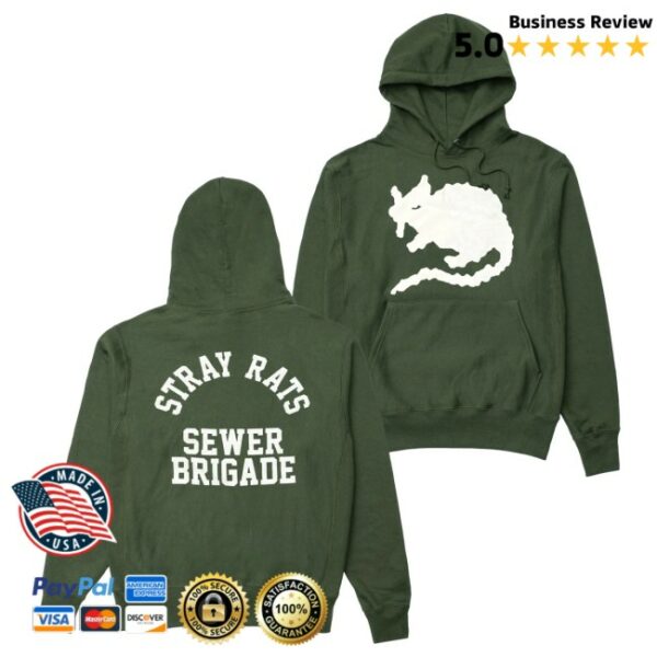 kenny Stray Rats Merch Sewer Brigade Hoodie Forest Green0