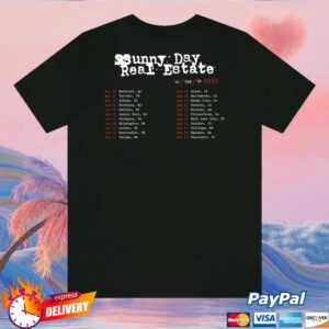 kenny Sunny Day Real Estate Merch Store 2025 Tour Tee Black