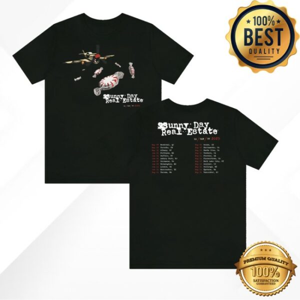 kenny Sunny Day Real Estate Merch Store 2025 Tour Tee Blackss