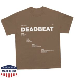 kenny Tame Impala Merch Store Shop Deadbeat Tracklist T Shirt kenny Tame Impala Merch Store Shop Deadbeat Tracklist T Shirt