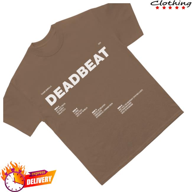 kenny Tame Impala Merch Store Shop Deadbeat Tracklist T Shirtg kenny Tame Impala Merch Store Shop Deadbeat Tracklist T Shirtg