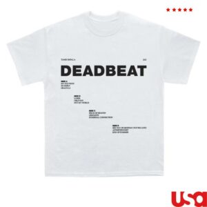 kenny Tame Impala Merch Store Shop Deadbeat Tracklist While Shirt kenny Tame Impala Merch Store Shop Deadbeat Tracklist While Shirt