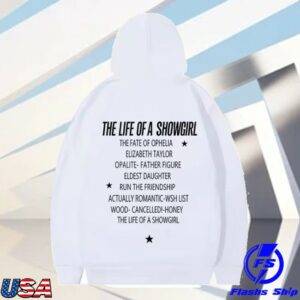 kenny Taylor Swift Merch Store The Life Of A Showgirl 2025 Merch Hoodie Whites kenny Taylor Swift Merch Store The Life Of A Showgirl 2025 Merch Hoodie Whites