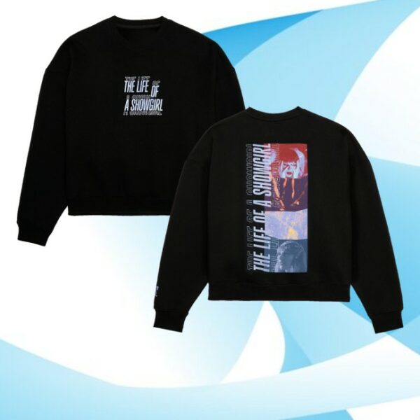 kenny Taylor Swift Merch Store The Life Of A Showgirl Film Strip Black Sweatshirtss