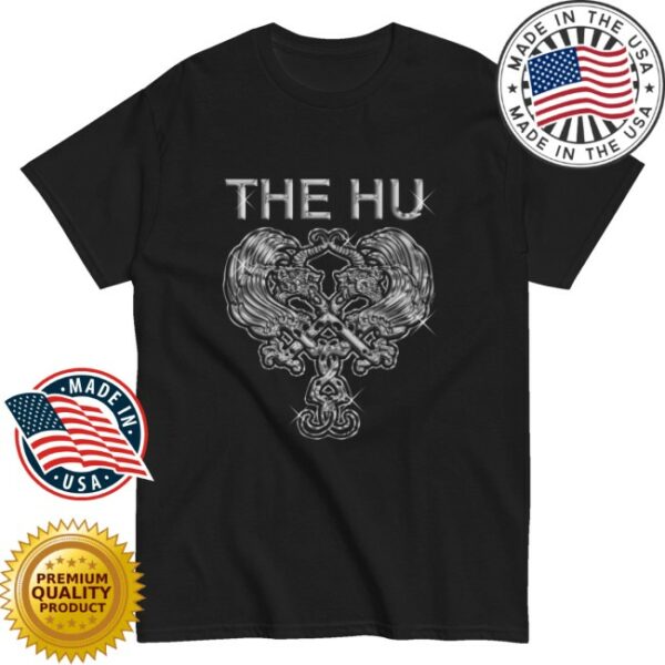 kenny The Hu Merch Chrome Crest Black Tee
