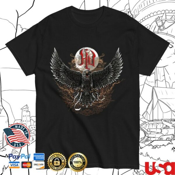kenny The Hu Merch Hawk Temple Black Tee