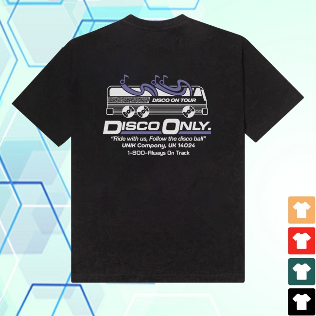 kenny Unik Clothing Merch Store Disco Only On Tour Tee Blacks kenny Unik Clothing Merch Store Disco Only On Tour Tee Blacks