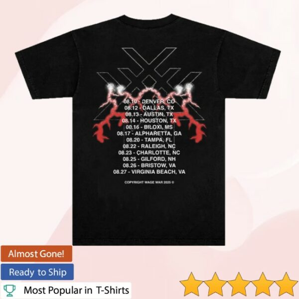 kenny Wage War Merch Store Alligator Bones Tour Tees
