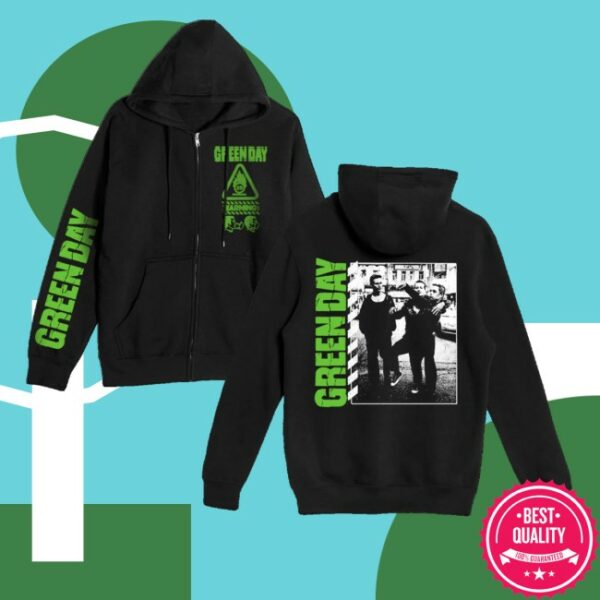 kenny Warner Music Merch Store Warning Photo Zip Hoodiess
