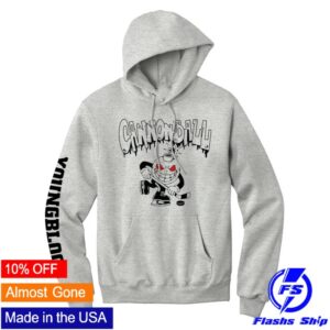 kenny Youngblood Store Merch Cannonball Champion Hoodie Silver Grey