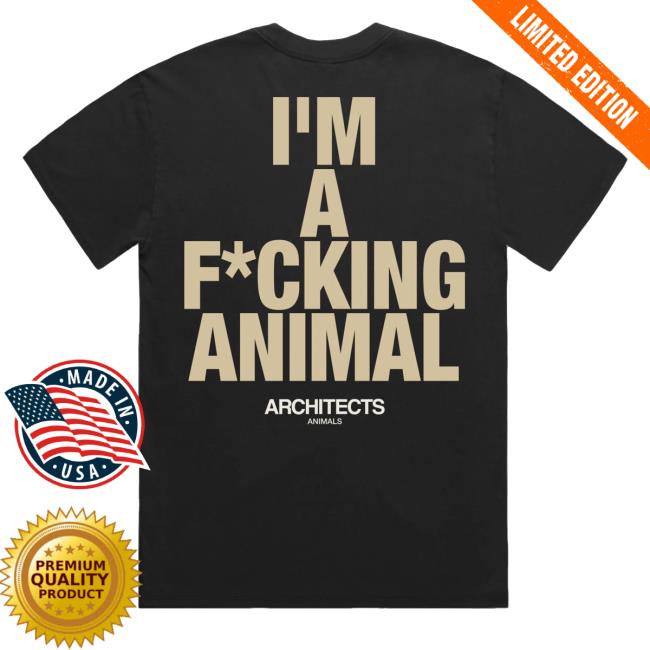 kenny sau Architects Official Merch Shop Im A Fucking Animal Black Shirt kenny sau Architects Official Merch Shop Im A Fucking Animal Black Shirt