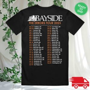 kenny sau Bayside Merch Shop Errors Tour 2025 Shirt