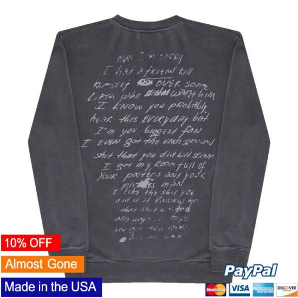 kenny sau Eminem Merch Shop Dear Slim Sweatshirt
