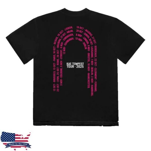 kenny sau Kae Tempest Store Merch 2025 Tour Shirt