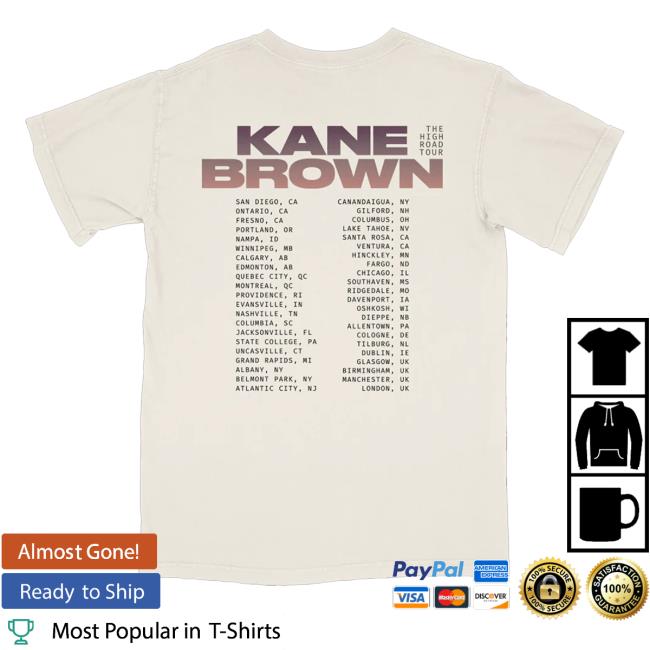 kenny sau Kane Brown Merch Store Shop The High Road Tour Shirt kenny sau Kane Brown Merch Store Shop The High Road Tour Shirt