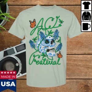 kenny trc Acl Music Festival Merch Shop Bluebonnet Skull Lineup Shirt