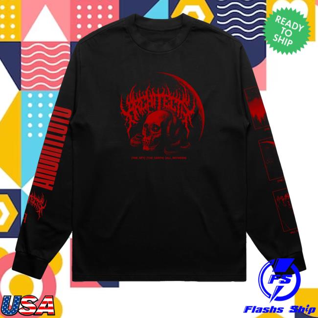 kenny trc Architects Official Merch Shop Moon Skull Black Long Sleeve Shirt kenny trc Architects Official Merch Shop Moon Skull Black Long Sleeve Shirt