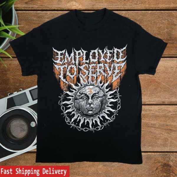 kenny trc Employed To Serve Shop Merch Store Barbed Wire Sun Shirt