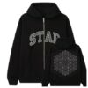 kenny 2Hollis Official Store Merch Shop Black Star Zip Up Hoodie Hoodie