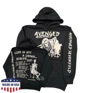 kenny A7x World Merch Shop Avenged Sevenfold Europe Tour Libad Hoodie