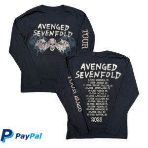 kenny A7x World Merch Store Avenged Sevenfold Europe Tour Libad Long Sleeve Teess