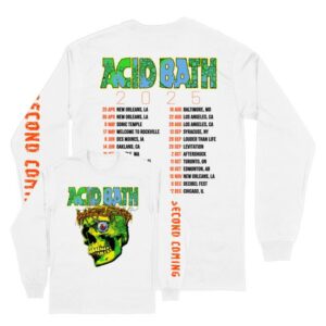 kenny Acid Bath Official Merch Shop White Tour Long Sleeve Shirt kenny Acid Bath Official Merch Shop White Tour Long Sleeve Shirt