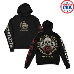 kenny Architects Merch Store The Sky The Earth All Between Skull Black Hoodiess