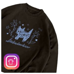 kenny Beabadoobee Store Merch Shop Scribble Cat Sweatshirty